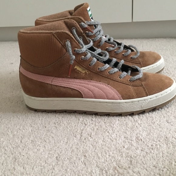 puma suede high tops womens